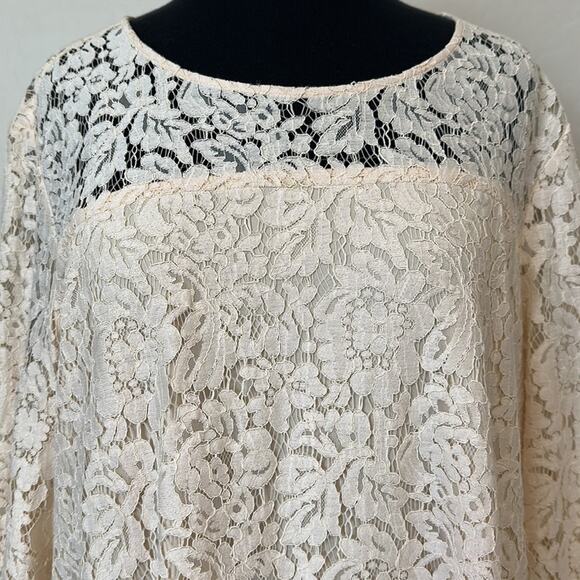 Wrangler Western Style Lace Layered Mini Dress NEW Cream Sz XXL Cowgirl Neutral - Picture 5 of 12